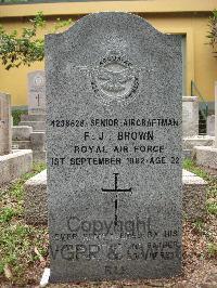 Hong Kong Cemetery - Brown, Frederick John